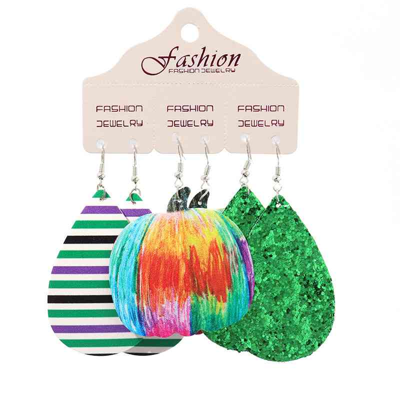 Teardrop Shape Halloween Theme Dangle Earrings - Damned Threads